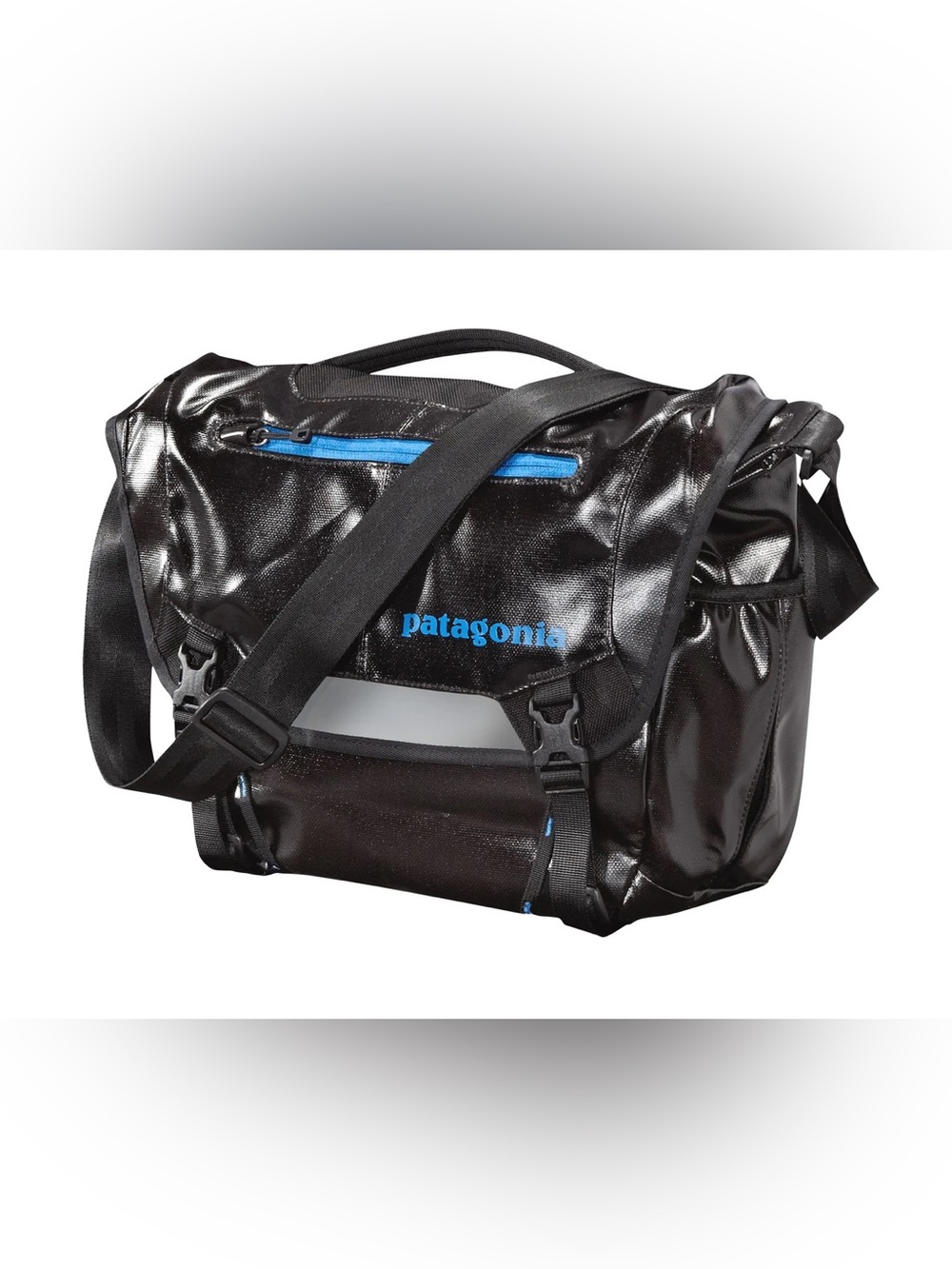 Patagonia Black Hole Mini Messenger Bag 12L Glossy Black / Blue LIKE NEW